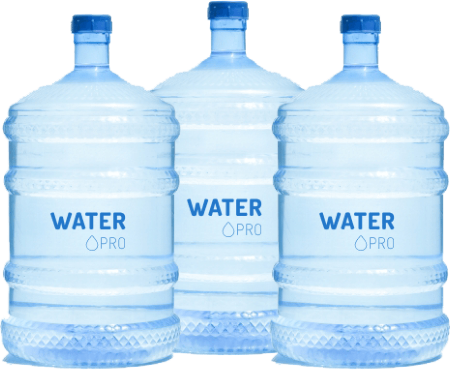 Three bottles of mineral water